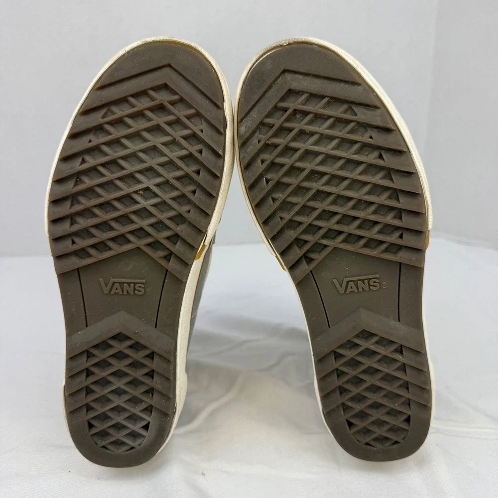Vans Sk8-Hi Stacked Pewter Gray Canvas‎ Platform High Top Sneakers Womens 6.5